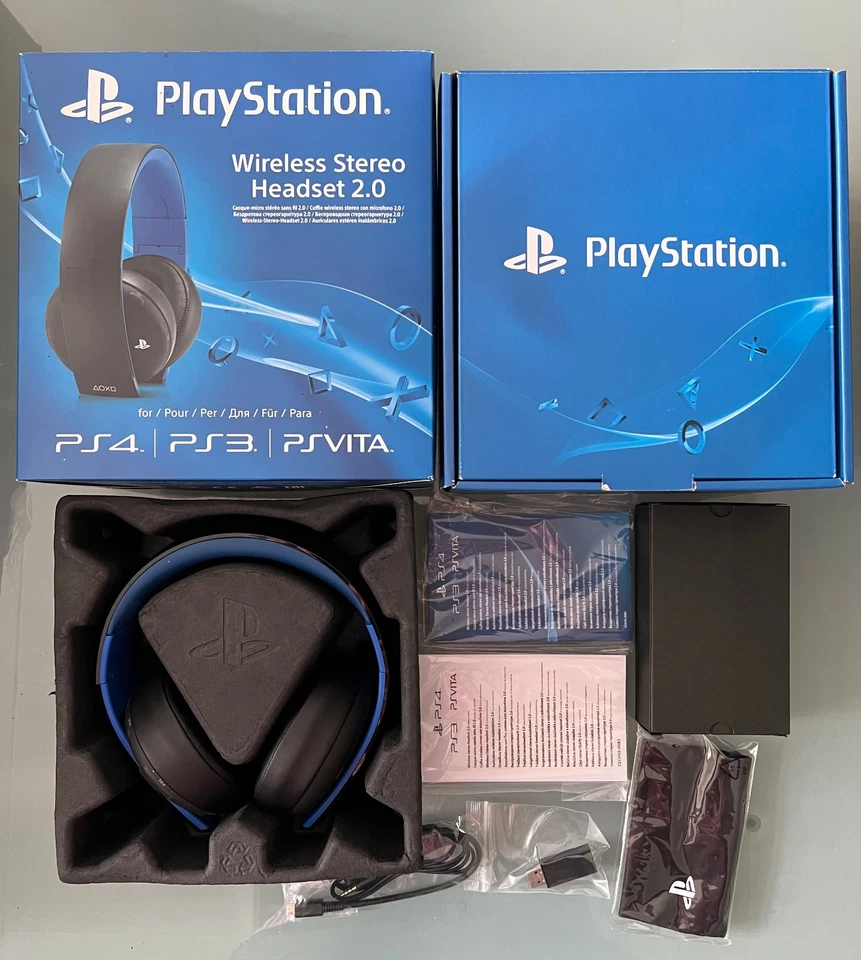 Sony PlayStation Wireless Stereo Headset 2.0 PS4 PS3 CECHYA-0083 OVP CiB wie NEU - Bild 2 von 4