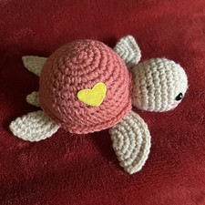 Handmade 7  Crochet Turtle Toy
