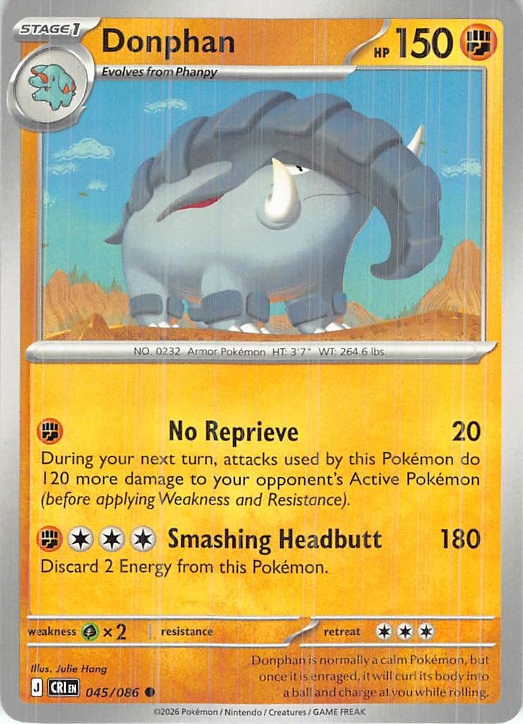 Donphan 045/086 Me04: Chaos Rising Regular