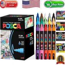 Creative 15 Count Acrylic Paint Markers with Reversible Tips for Kids & Adults