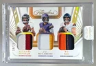 Michael Penix Jr Bo Nix J.J. McCarthy 2024 Panini Flawless #TP-QB2 RC Patch /25