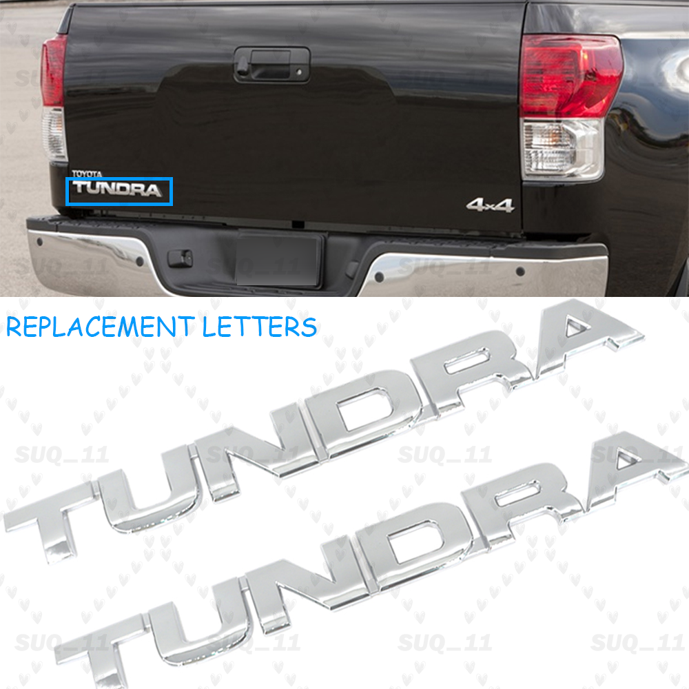 For 2007-2013 Tundra Gloss Silver 3D Raised  Door Tailgate Letter Inserts Emblem