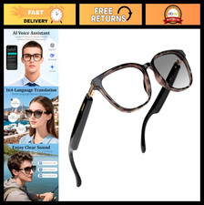 Smart Glasses with Real-Time Translation, Voice Assistant, Bluetooth, Noise-Canc