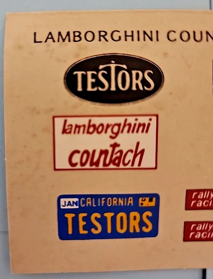 Testors Lamborghini Countach LP 500S 1:12 No Box # 451 Limited Edition Complete - Image 4 of 4