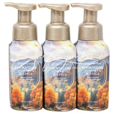 Bath & Body Works Farmhouse Pumpkin & Spice Hand Wash Soap Foaming Foam 3pc Fall