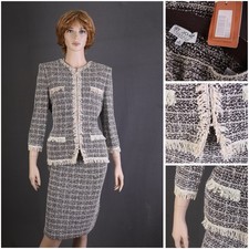St. John Textured Knit 2 pc. Suit, JACKET SKIRT,SIZE 8 4, GORGEOUS NEW w/TAGS.