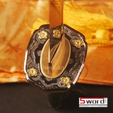 Zinc Alloy Flowers Tsuba Hand Guard For Japanese Samurai Sword Katana Wakizashi