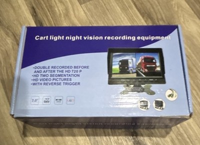 7'' LCD Rear View Monitor Kit Night Vision Wired Camera Universal Vehicle  - NEW