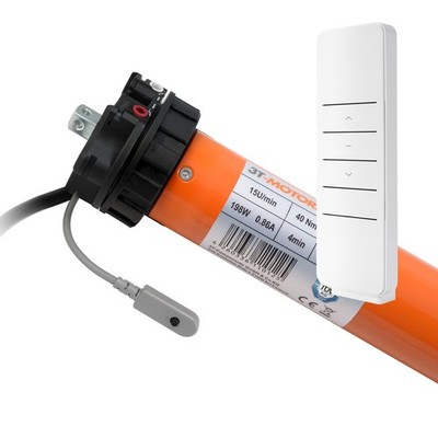 3T-MOTORS Funk Markisenmotor 40Nm, mechanische Endschalter, mit Fernbedienung