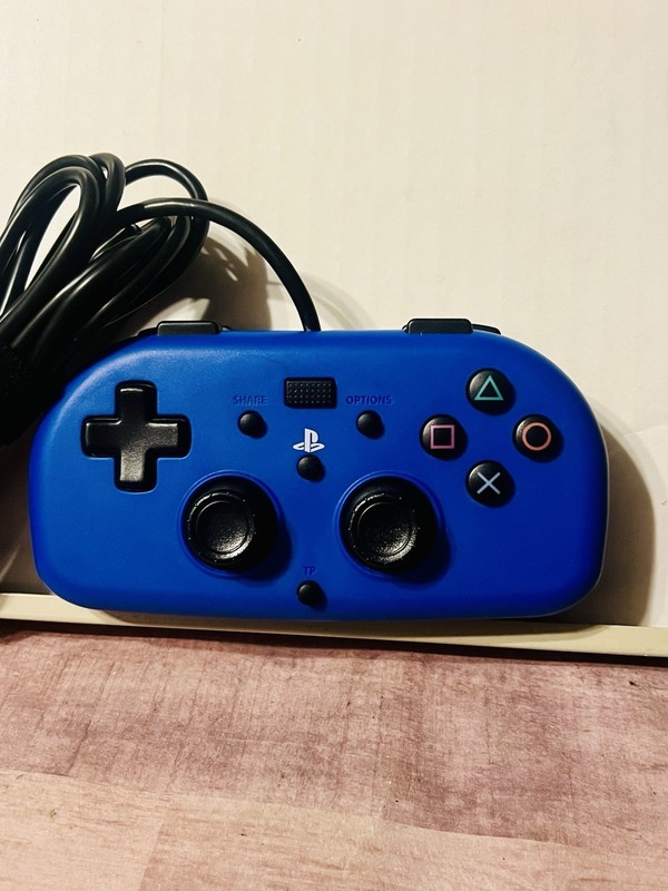 Hori Mini Wired Gamepad Controller for PlayStation 4 PS4 Blue PS4-100U Tested