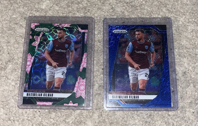 Max Kilman Premier League Panini Prizm 2024-25 /18 + /8 Blue Shimmer Bundle WHU