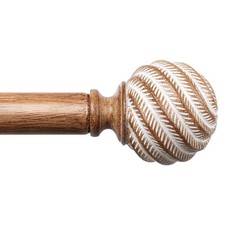 Wood Curtain Rods for Windows 66 to 120 Inches, TONIAL 1'' Adjustable 32-120 ...