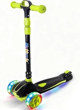 Light-Up 3-Wheel Kids Scooter 3-8Yrs Foldable Adjustable Height 120LB