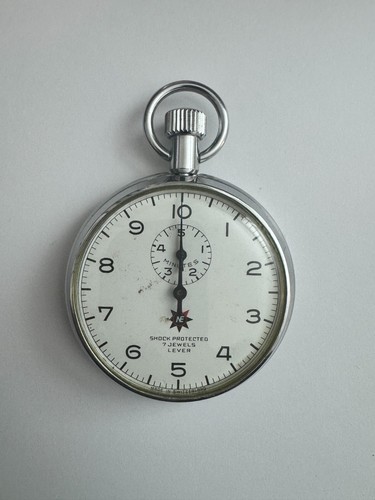 Vintage Swiss Made Northeast Instrument Co mechanische Stoppuhr - läuft einwandfrei