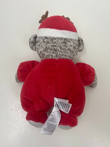 Rashti Magic Years Sock Monkey My First Christmas Red Plush Santa Rattle Baby - Picture 4 of 4