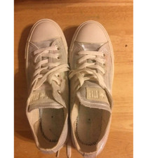 Converse Women iridescent silver shoes sneaker sz 8
