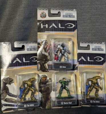 NANO HALO METALFIGS LOT OF 4. 1- ATRIOS 1-MASTER CHIEF 2-ARBITER