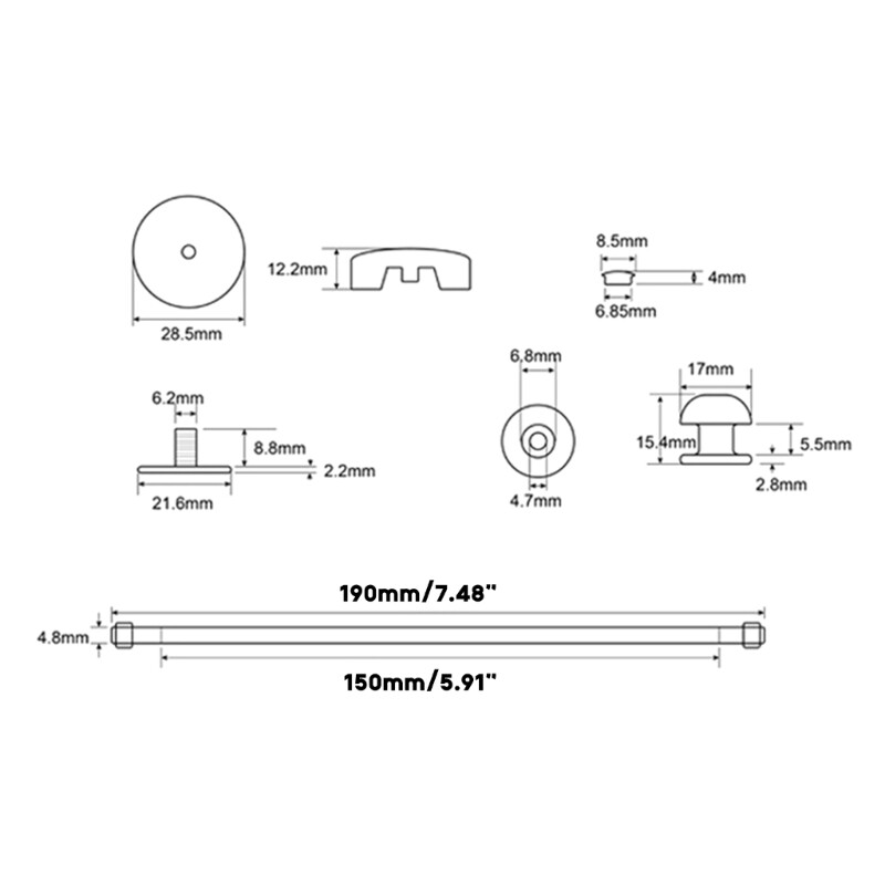Bungee with Knob for RVs Caravans Truck Universal Cover Tie Down Set - Picture 8 of 10