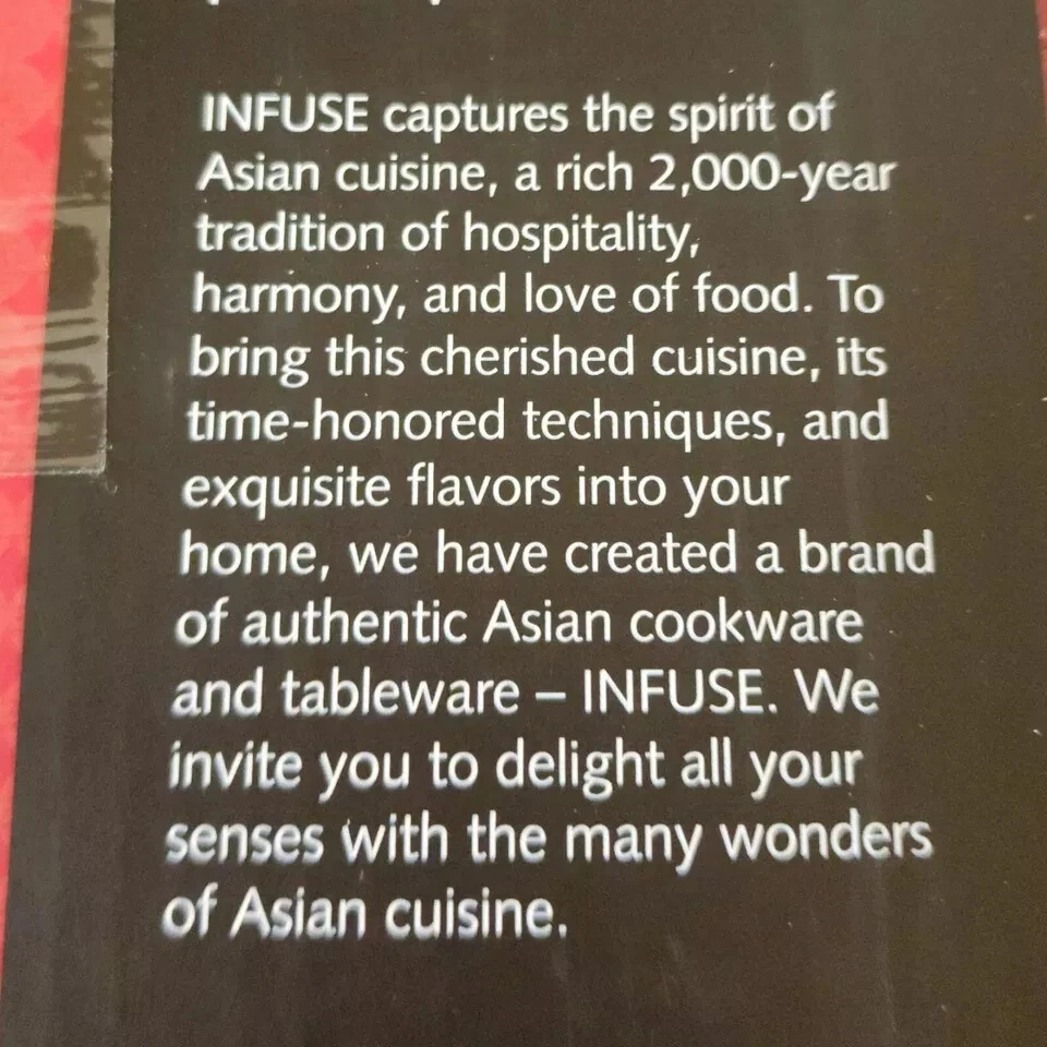 Juego de 2 cuencos de ramen asiático de cerámica INFUSE con tapas y 4 palillos de bambú negro y rojo Foto 3 de 4