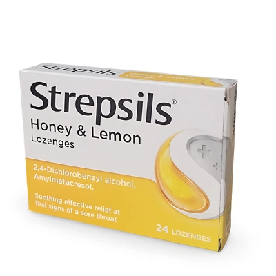 Strepsils Lozenges Honey & Lemon Pack Of 24