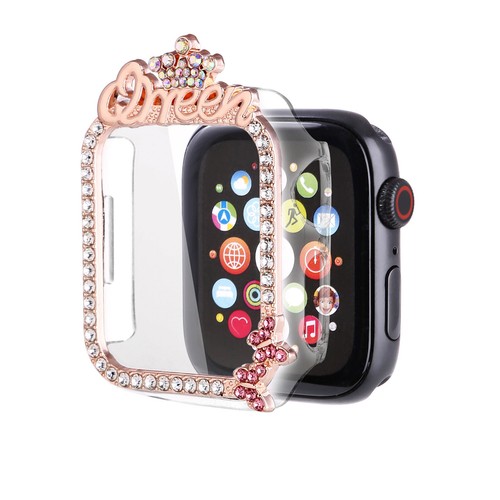 Funkelndes Kristallgehäuse & Band für iWatch Series 9/8/7 41mm/45mm 6/5/4/SE 40/44mm - Bild 7 von 16