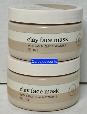 Bath & Body Works Clay Face Mask  with Kaolin Clay & Vitamin E 5 OZ  set of 2