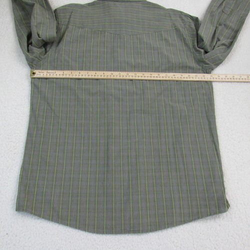 The North Face Shirt Mens Large Grey Green Plaid Long Sleeve Button Front - Picture 4 of 14