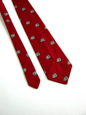 CHADWICK BY WEMBLEY Vintage 70 Herren Krawatte Rot 100% Seide
