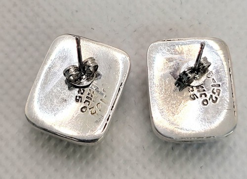 Vintage Blue Sodalite Stud Earrings 925 Sterling Silver Mexico 9.93 gram Signed - 第 11/11 張圖片