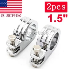 Motorcycle 1-1/2" 1.5" Highway Foot Peg Mount Clamps Chrome for Harley-Davidson