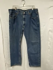 Men’s Levi’s 505 Regular Fit Straight Leg Blue Denim Jeans sz 38x30-GUC