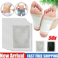 50PCS Detox Patches Weight Loss Slimming Ginger Foot Pads Toxins Remove Adhesive