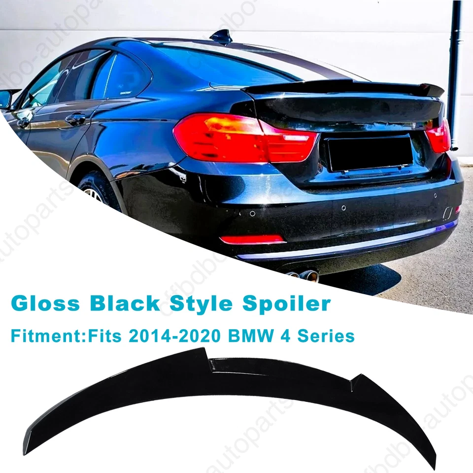 Alerón trasero estilo M4 negro brillante para BMW Serie 4 F36 Gran 2014-2020 Foto 2 de 4