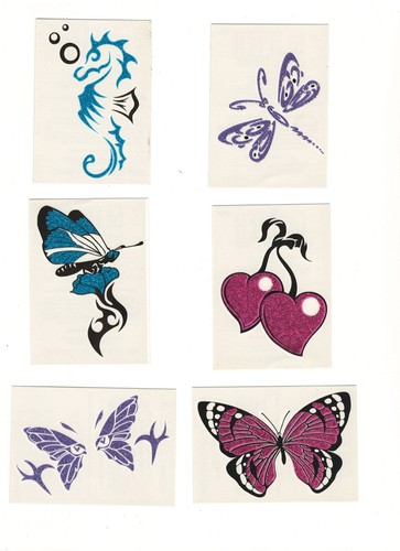 Glitter Sweet Vending Machine Temporary Tattoo Set of 12 - Picture 2 of 3