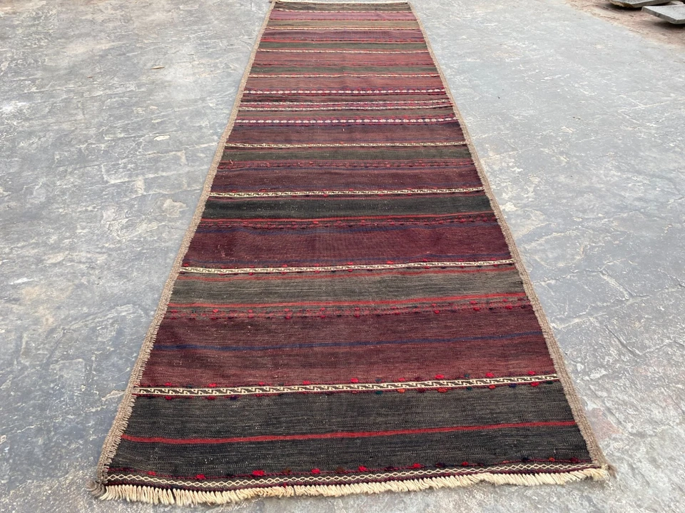 2x9 Any room décor runner kilim, tribal, antique exquisite handmade runner.. - Image 4 of 4