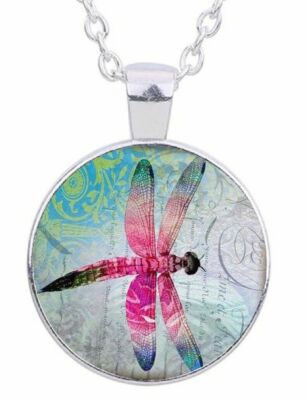 DRAGONFLY  Pendant Sterling 925 Silver 20'' Necklace fashion gem jewelry gift 