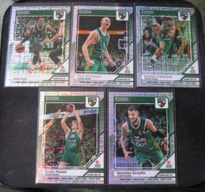 ZALGIRIS KAUNAS 5-CARD PRESS PROOF LOT 2024-25 DONRUSS EuroLeague WALKER IV...
