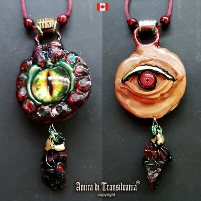 Evil Eye Magical Talisman Necklace Jewelry Pendant Amulet Dragon Viking Druid