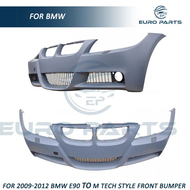 For 09-12 BMW E90 3-Series 325I 328I 335I M-Tech Style Front Bumper Kit - Image 3 of 4