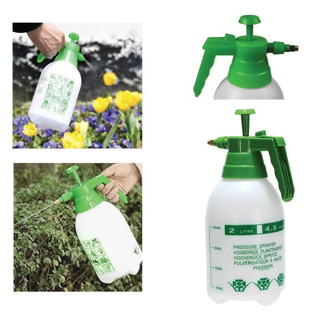 1L Hand Held Pressure Sprayer Plastic Pump For Weed Garden Portable Bottle