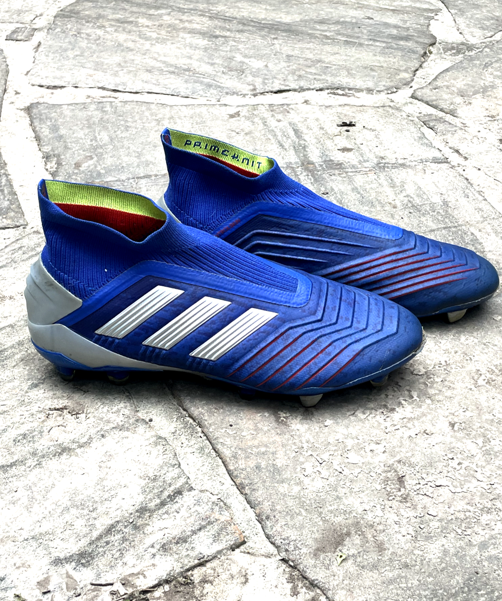 Adidas Mens Primeknit Predator 19+ FG Boost Blue Soccer Cleat