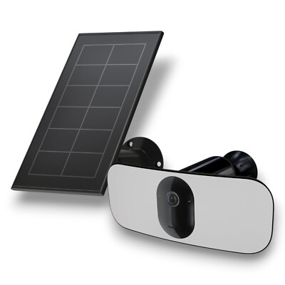 Arlo Pro 3 2K Floodlight Wireless Smart Security Camera with Solar Panel Black