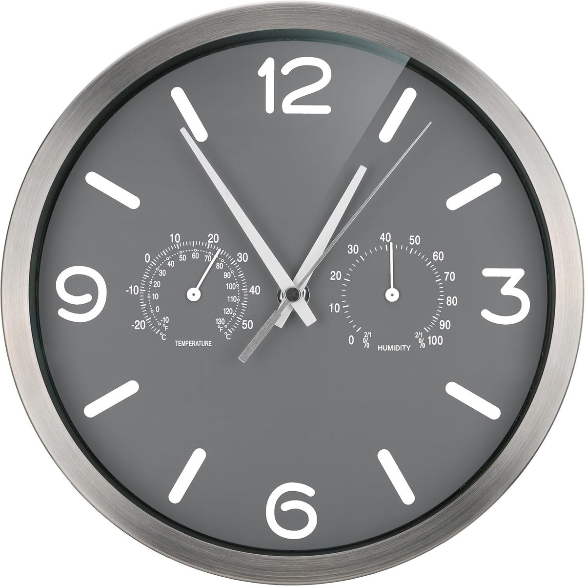 Bresser 25cm Radio Clock Thermometer Humidity Noiseless NO