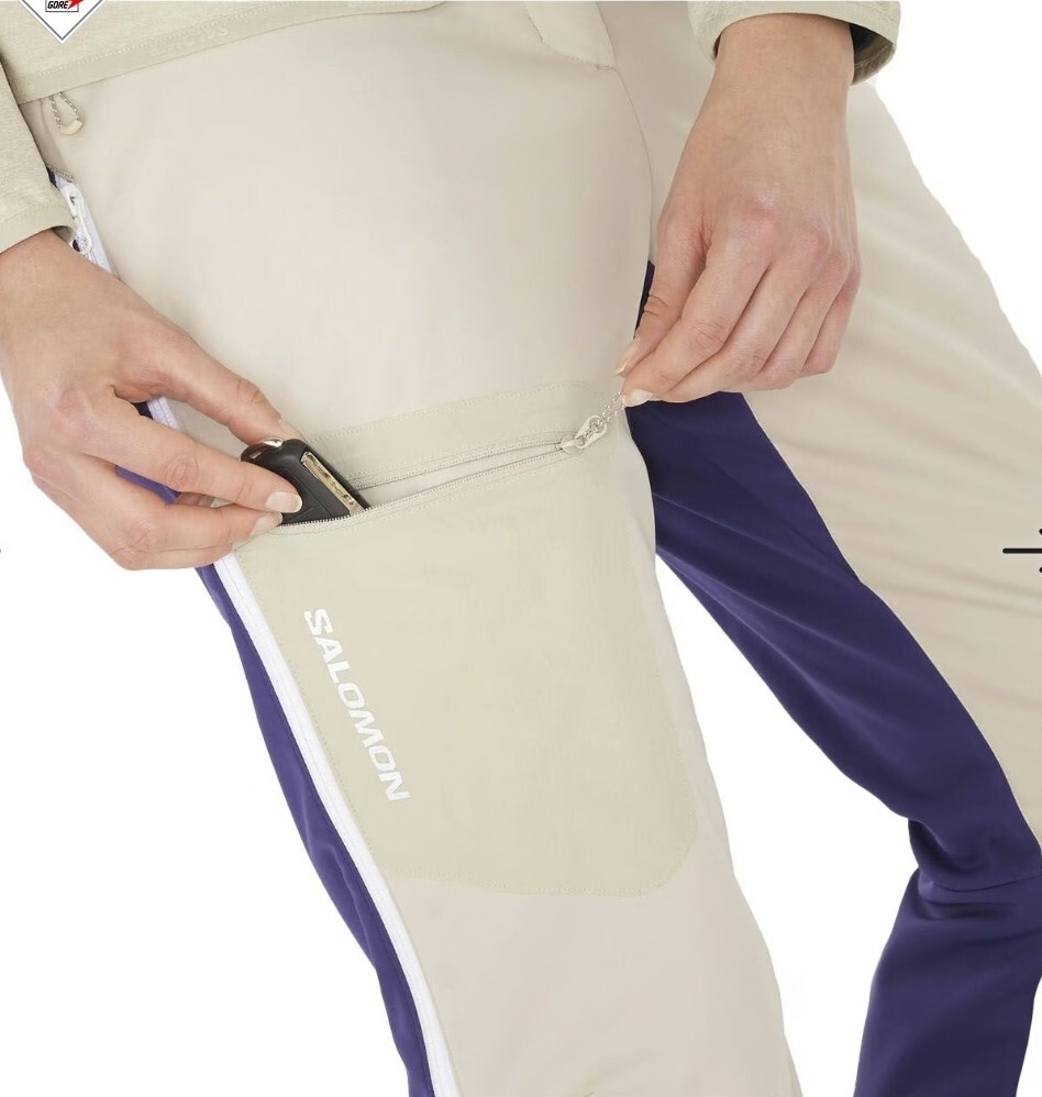 Salomon Mtn GTX Softshell pantaloni da sci donna UK 8 pezzi di listino £180