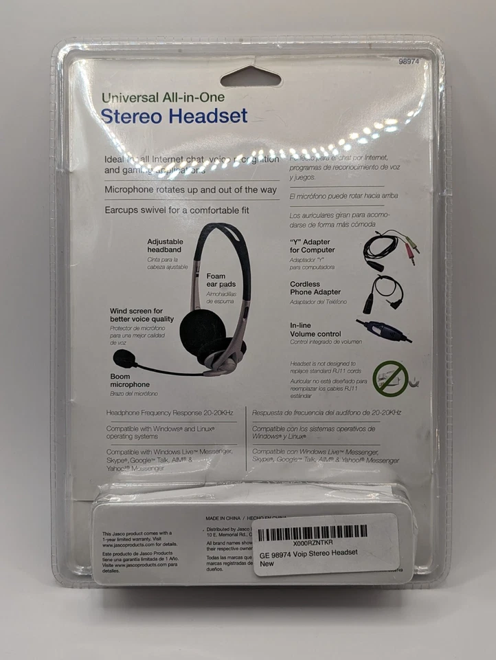 Auriculares estéreo para teléfono de llamada GE 98974 Foto 2 de 3