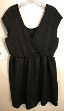 American Eagle Womens Dress XXL Plus Knee Length Gray Black Sparkling Sleeveless