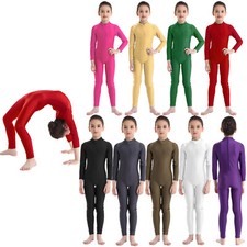 Kids Girls Activewear Training Dancewear Fitness Jumpsuit Yoga Ballet One Piece