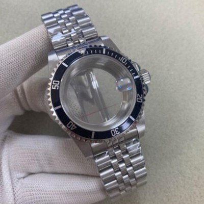 39.5mm Retro Stahl Uhrengehäuse Armband Vergrößerungsglas für NH35 NH36 Bewegung