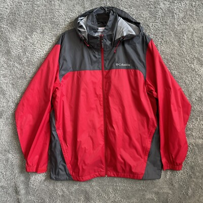 Columbia / ナイロンジャケット/L/ナイロン/RED/無地/WE1190// Columbia Mens Red Full Zip Lightweight Windbreaker Jacket 100