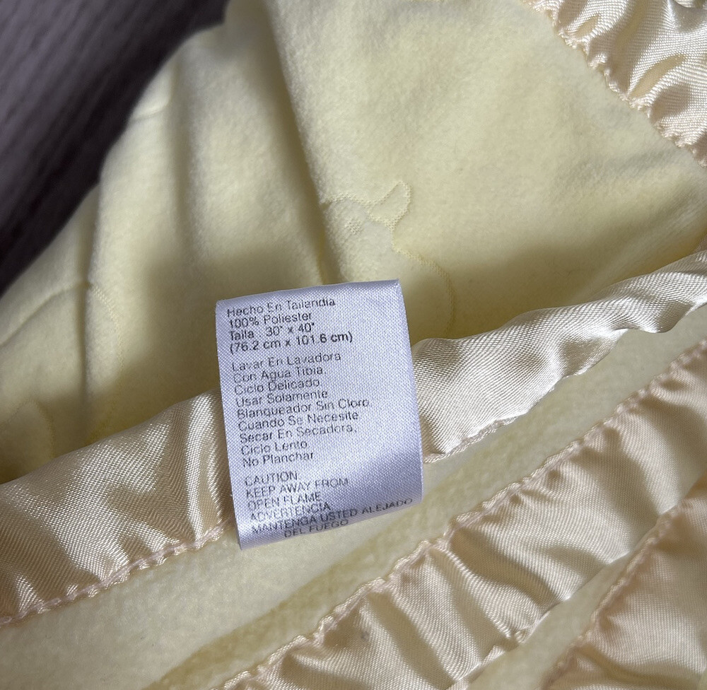 Tykes Carters Baby Blanket Ducks Embossed Yellow Satin Trim Vintage Lovey Soft eBay